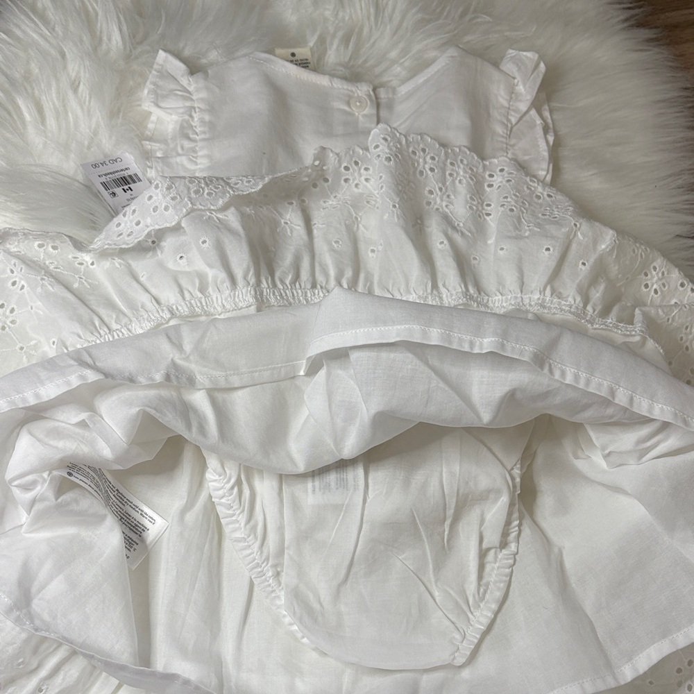 OshKosh B'gosh White Eyelet Casual Dress - Picture 8 of 10